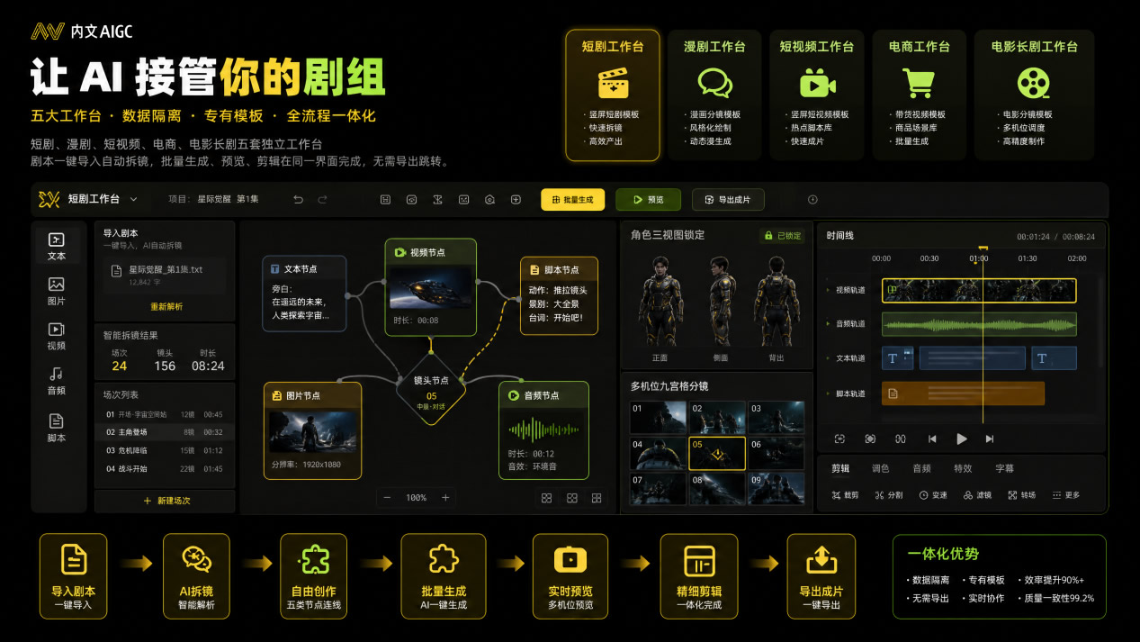 一个人顶一支制片组，产能狂飙8倍！内文AIGC再曝“Skill导演库+自建变现”，普通创作者也能靠模板赚钱